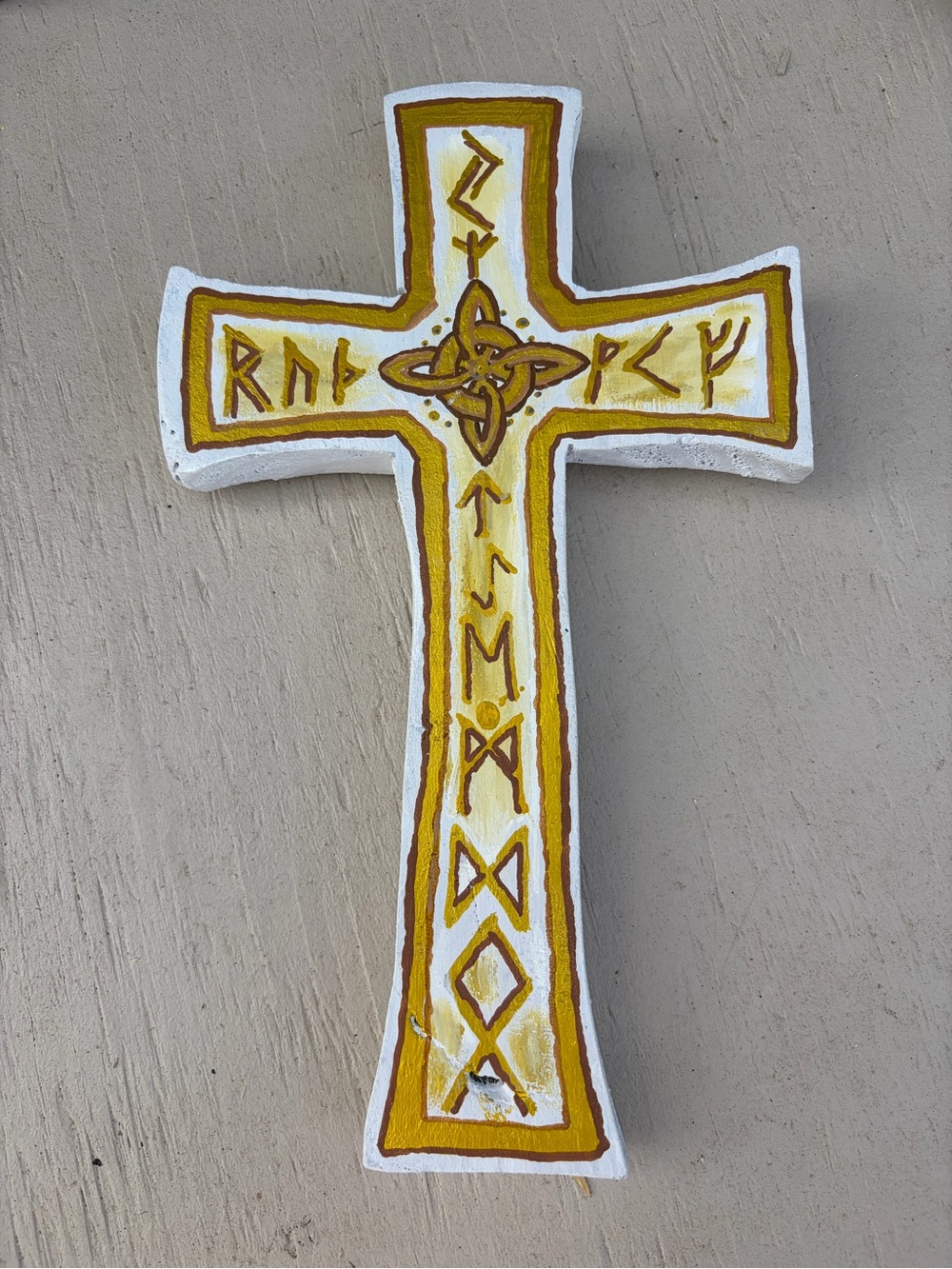 Handmade Rune and Celtic Knot Cross